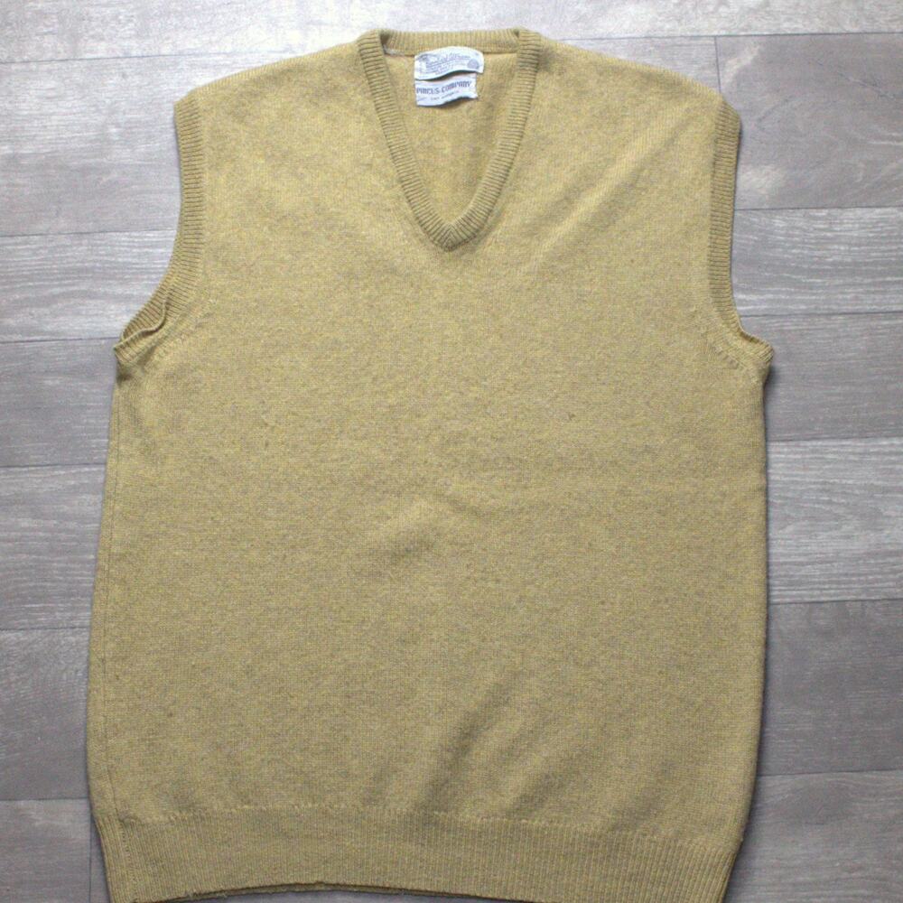 VTG Pincus Company 100% Virgin Wool V-Neck Sweater Vest Size M
